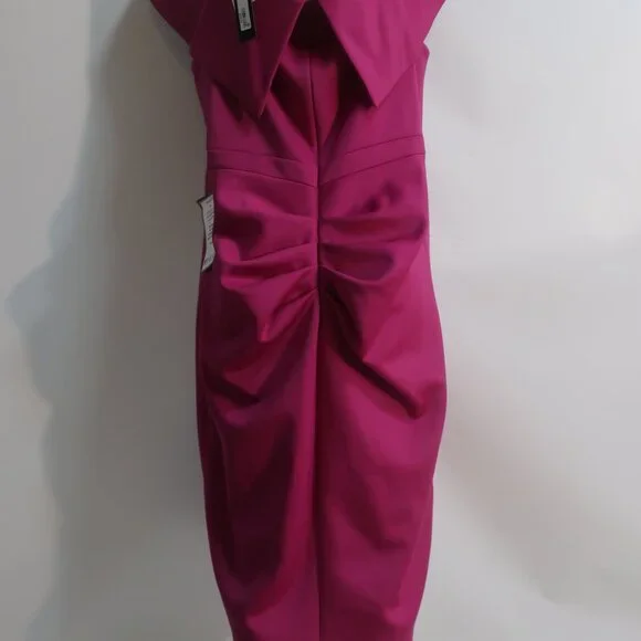 NWT Womens XSCAPE Fuchsia Dress 20W - Picture 6 of 10